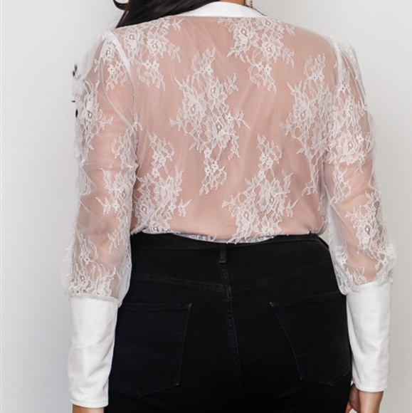 True Love Lace Plus Size Bodysuit - Picture 6 of 7